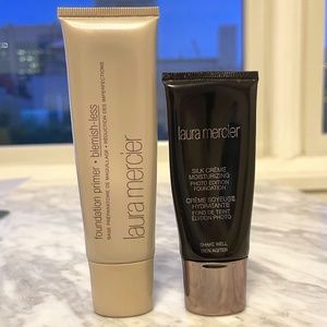 Laura Mercier Blemish-Less Primer AND Silk Creme Photo Edition Foundation